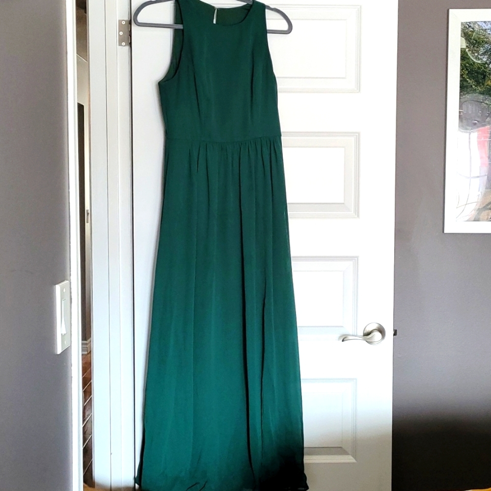 Bridesmaid dress, size 6, hunter green